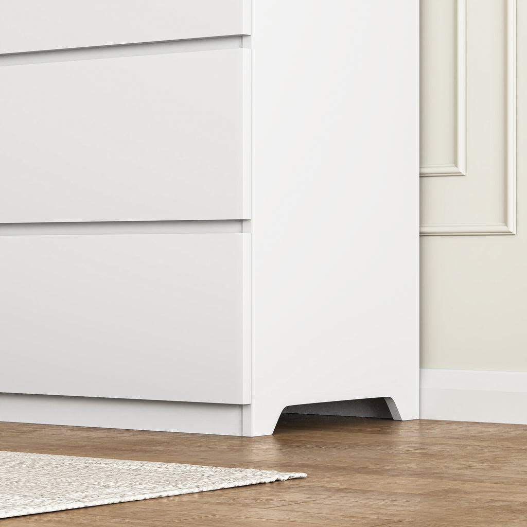 8 Drawers Dresser for Bedroom, Wood Bedroom Dresser Modern Drawer Chest, 8 Chest of Drawer, Tall Dresser for Closet, Dressers Organizer for Living Room, Closet, White - Grand Goldman Shop