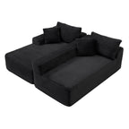 105'' Modular Sectional Sofa, Cloud Sectional Couch with Deep Seat, Modern Modular L-Shape Sofa Couch with Chaise,Upholstered Couches for Living Room Bedroom,No Assembly, (BLACK) - Grand Goldman Shop