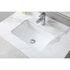 Montary 37inch bathroom vanity top stone carrara gold new style tops with rectangle undermount ceramic sink and single faucet hole - Grand Goldman Shop
