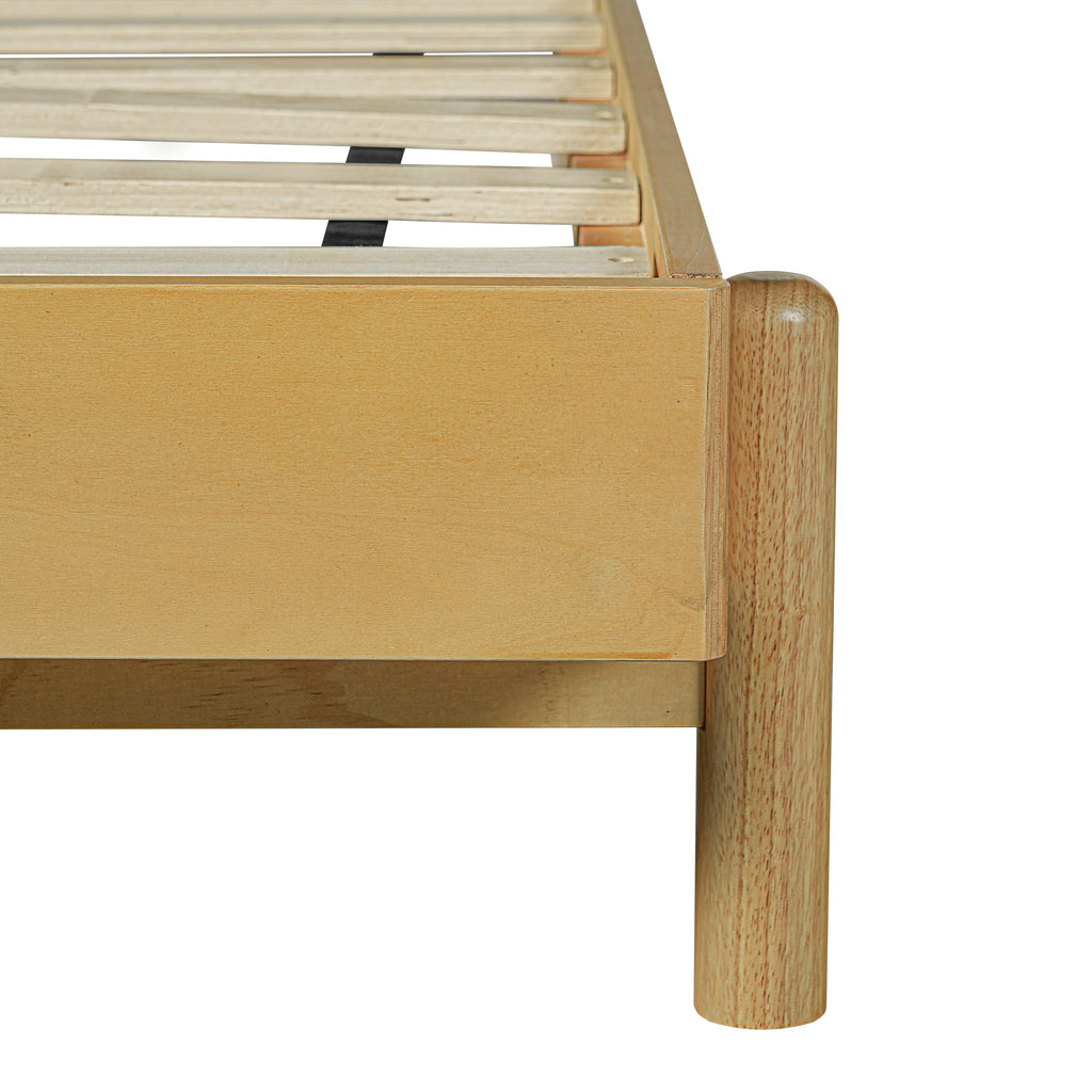 Modern Queen Bed Frame Set with 2 Nightstands, Beige Wood Platform Bed with Headboard and Matching Bedside Tables for Bedroom - Grand Goldman Shop