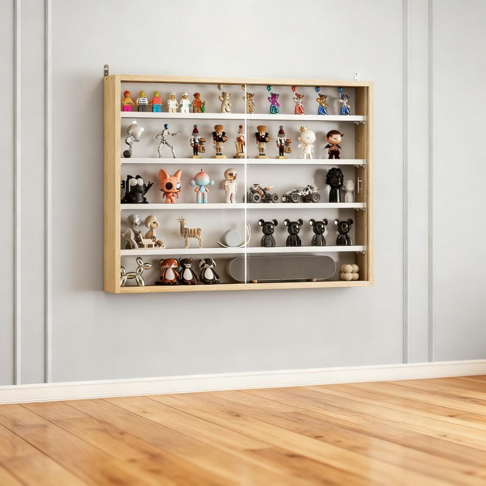 5-Tier Wall-Mounted Display Case Display Cabinet - Grand Goldman Shop