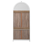 K&K 71' Tall Arched Kitchen Pantry Cabinet with 2 Large Drawers, Modern Farmhouse Kitchen Storage Cabinets with Adjustable Shelves, Glass Door, Wood Versatile Cupboard for Kitchens, Dining Room, White - Grand Goldman Shop