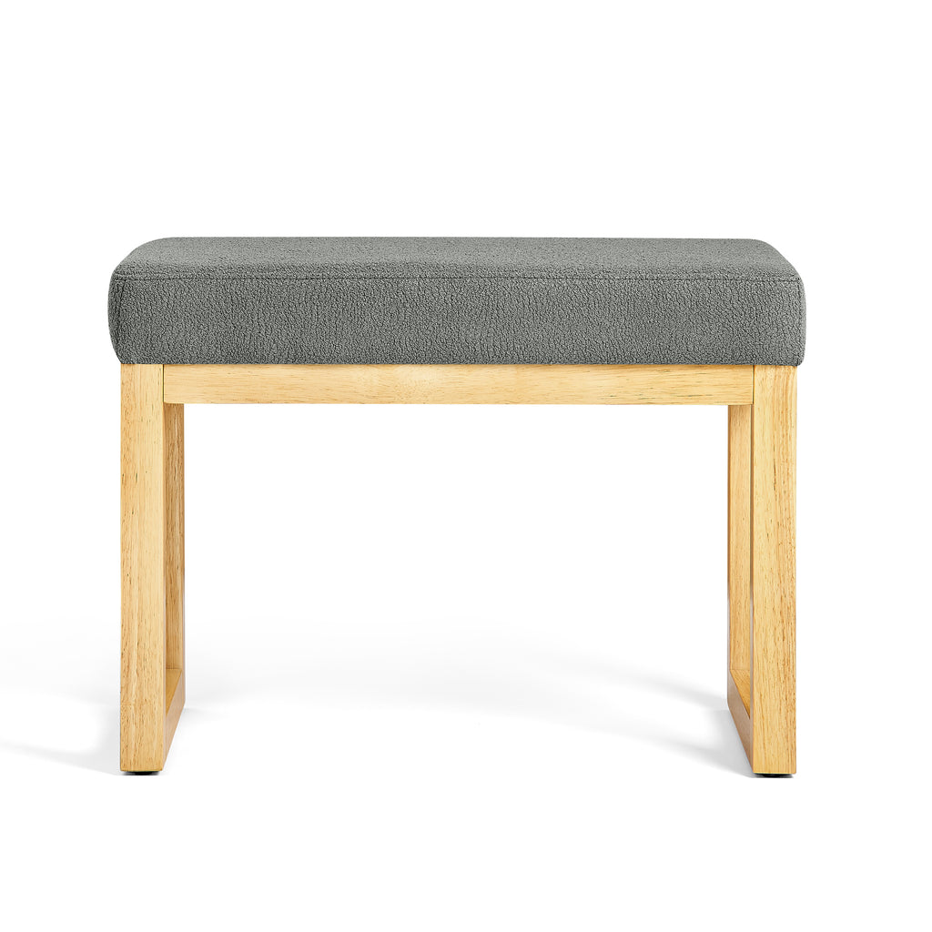 Shoe-changing bench, a shoe-changing bench with a wooden frame and a soft cushioned seat, can be placed freely and is suitable for small spaces without taking up much space -Dark Gray - Grand Goldman Shop