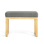 Shoe-changing bench, a shoe-changing bench with a wooden frame and a soft cushioned seat, can be placed freely and is suitable for small spaces without taking up much space -Dark Gray - Grand Goldman Shop