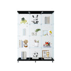 Glass Display Cabinet with 4 Shelves Extra Large, Curio Cabinets for Living Room, Bedroom, Office, Black Floor Standing Glass