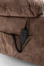 Lift Chair for Big and Tall Person with Inconvenient Legs: High Density Foam Lift Sofa with Heat and Massage, 2 Pockets, 2 Cup Holder, 2 Remote, 2 OKIN Motor - Grand Goldman Shop
