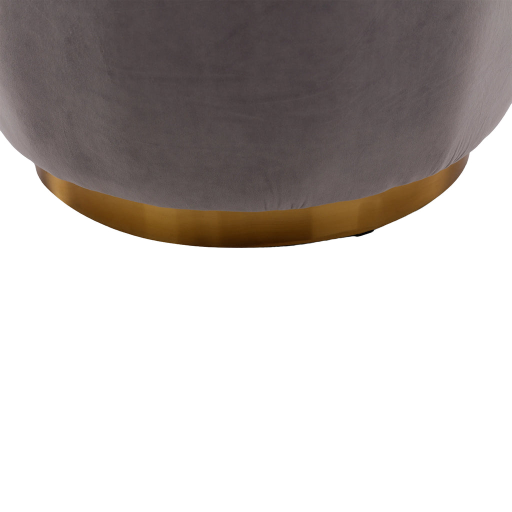 Swivel Barrel Chair, Round Armchairs with Fluffy Velvet, 360 Degree Swivel, Gray, 25.20'' x 25.59'' x 26.38'' - Grand Goldman Shop