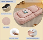 [VIDEO provided] Human Dog Bed ,Lazy Sofa Couch ,5 Adjustable Position,sit,sleep,fold,suit to put in bedroom, living room ,Space Saving Design,Pink - Grand Goldman Shop