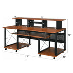 Megara Cherry & Black Finish Music Desk | Premium Home Decor - Grand Goldman