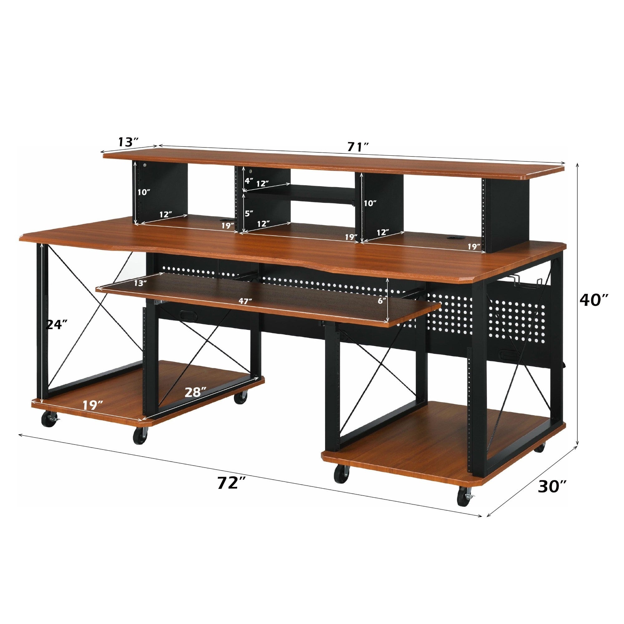 Megara Cherry & Black Finish Music Desk | Premium Home Decor - Grand Goldman