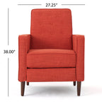 Macedonia Mid-Century Modern Button Tufted Fabric Recliner - Grand Goldman Shop