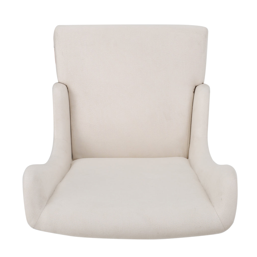 Alight Upholstered Dining Chair with High Back and Birch Wood Legs, Beige - Grand Goldman Shop