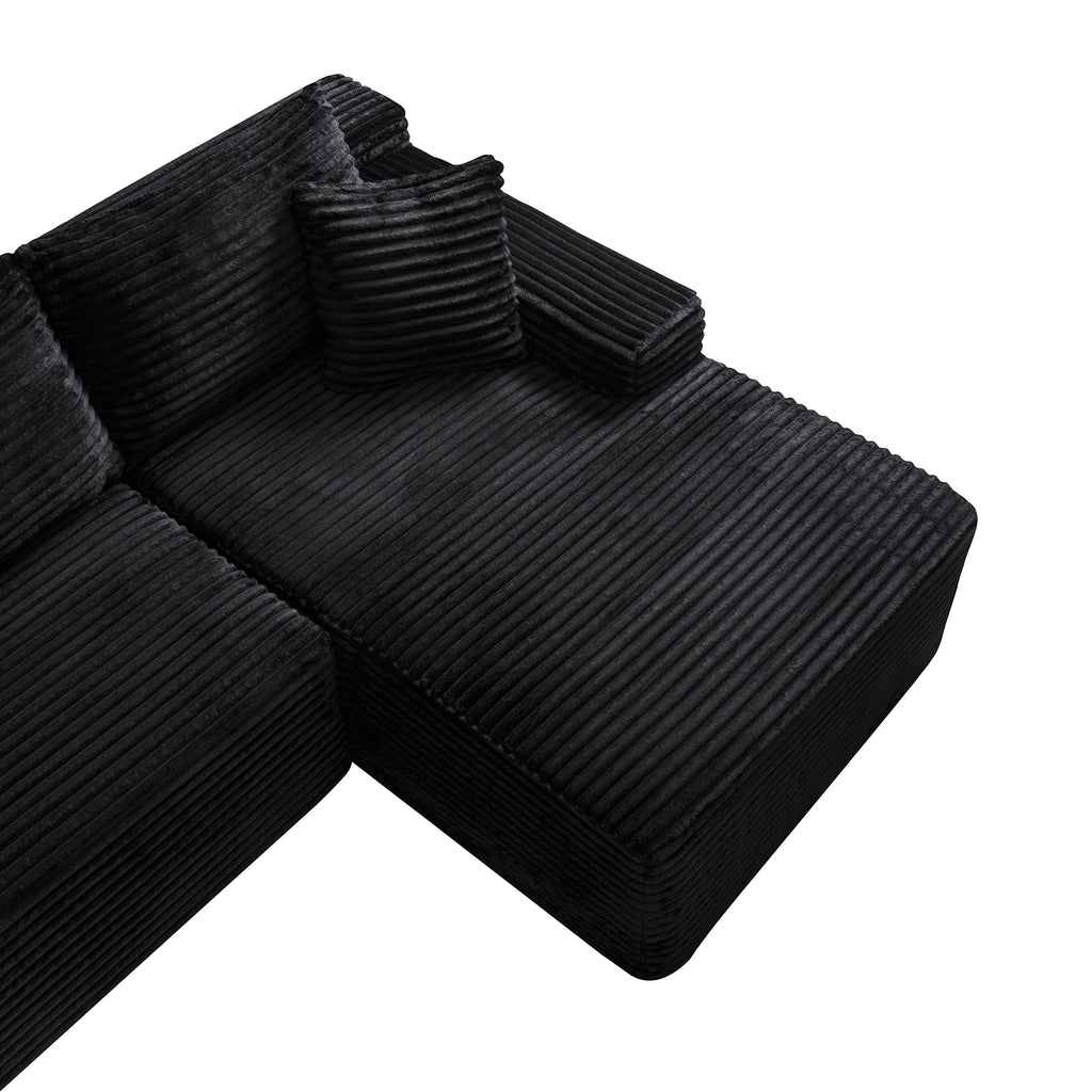 106.3' Cloud Modular Sectional Sofa Couch with L-Shape Chaise,Modern Minimalist Upholstered Couches for Living Room Bedroom,Deep Seat Corner Couch,No Assembly Required - Grand Goldman Shop