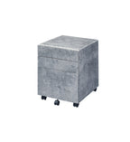 Jurgen Faux Concrete & Silver Finish File Cabinet - Grand Goldman