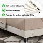 Findlay 2-Piece Bedroom Set, Plush 3D Upholstered Bed with Nightstand, Full - Grand Goldman Shop