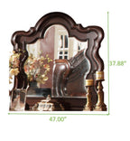 Bella Traditional Queen 4pc Bedroom set made with wood in Dark Walnut - Grand Goldman Shop