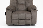 Old age electric lift chair, flat high density foam electric sofa, with heating and massage functions, can tilt to 180 degrees, 2 pocket cup holders, 2 remote controls, dual OKIN motors - Grand Goldman Shop
