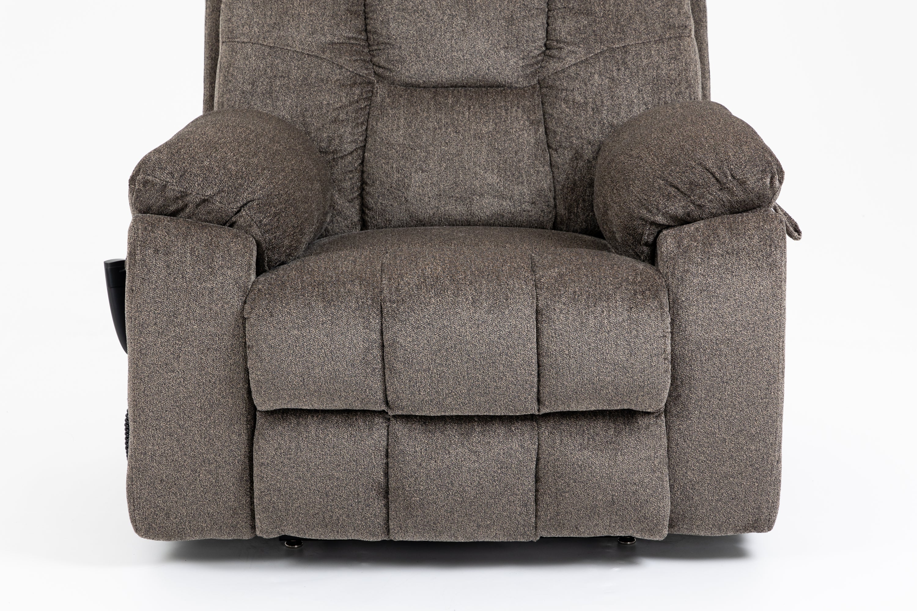 Old age electric lift chair, flat high density foam electric sofa, with heating and massage functions, can tilt to 180 degrees, 2 pocket cup holders, 2 remote controls, dual OKIN motors - Grand Goldman Shop