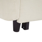 Modern Convertible Pull-out Sofa Bed with USB Ports and Pillows, Beige Corduroy, 57.48 inches - Grand Goldman Shop
