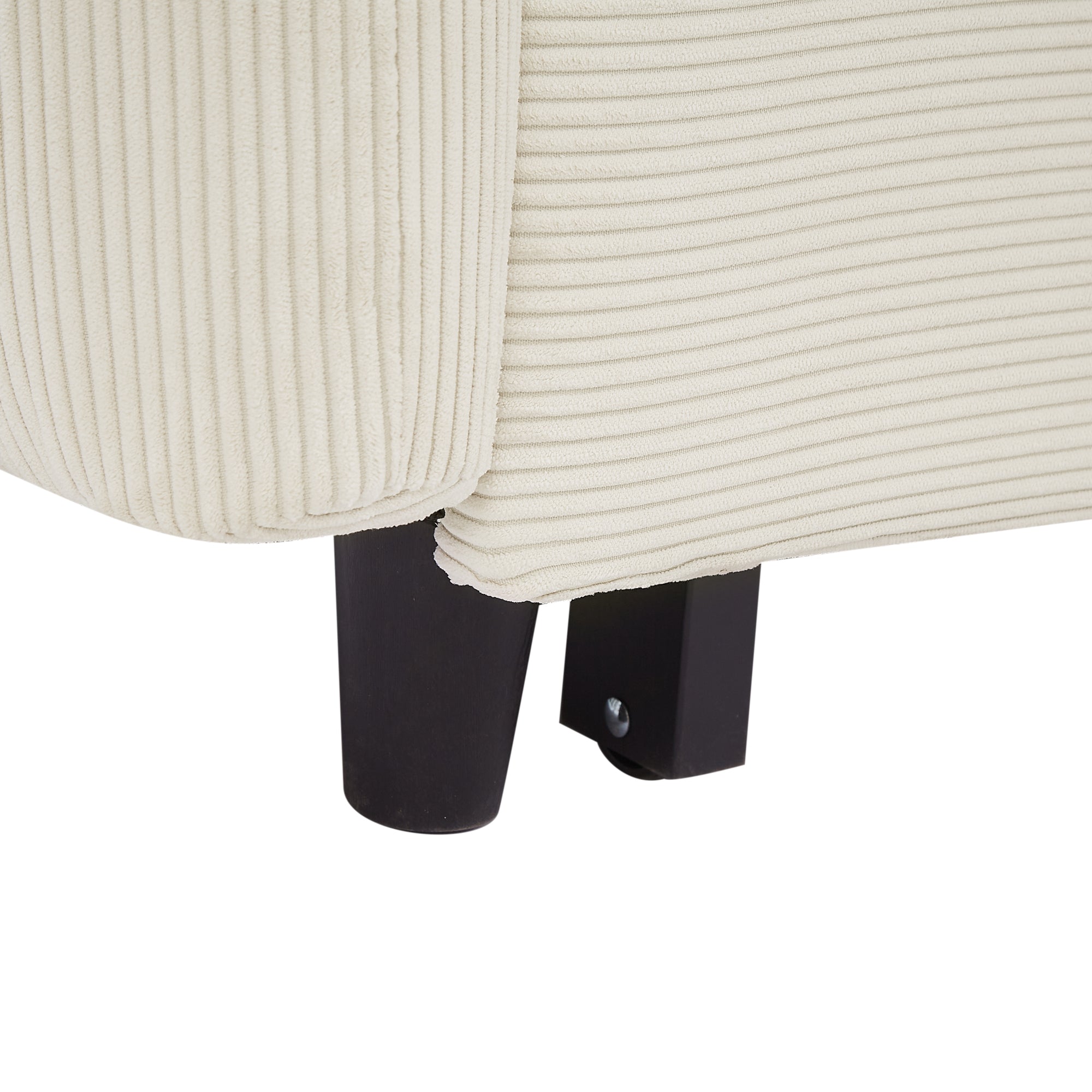 Modern Convertible Pull-out Sofa Bed with USB Ports and Pillows, Beige Corduroy, 57.48 inches - Grand Goldman Shop