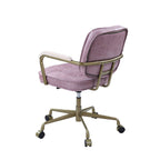 Siecross Pink Top Grain Leather Office Chair | Premium Home Decor - Grand Goldman
