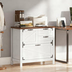 Farmhouse File Cabinet with 4 Drawers Lateral Filing Cabinet | Premium Home Decor - Grand Goldman