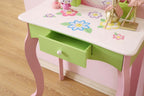 Kids Funnel Layla Girls Flower Vanity Set with Stool - Grand Goldman