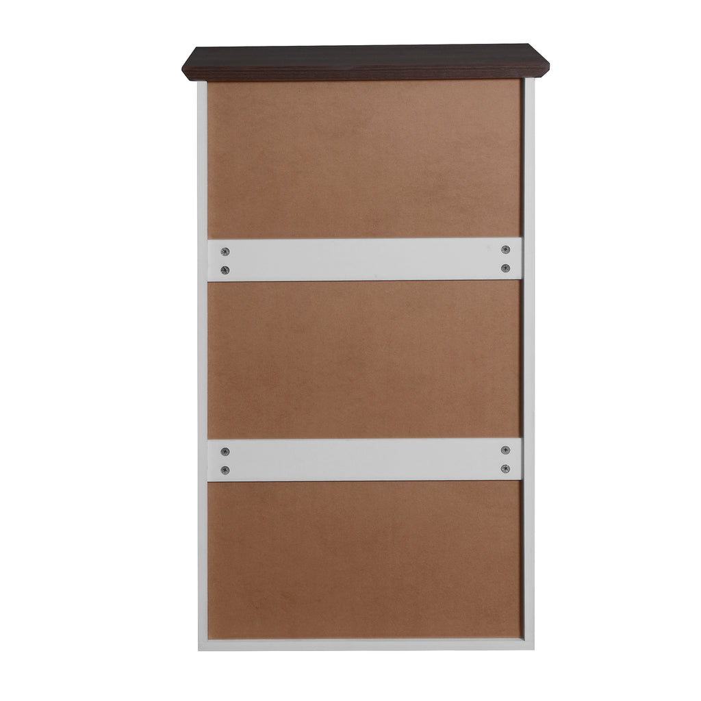 5 Drawer Dresser for Bedroom,  Modern Closet Dressers Chest of Drawers, White & Walnut color Storage Dresser Chest Cabinet Organizer Unit - Grand Goldman Shop