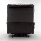 Wine Red High Density Foam Lift Chair for Big and Tall with Heat & Massage, 2 Pockets, 2 Cup Holders, Dual Remote, UL Certified OKIN Motor - Grand Goldman Shop