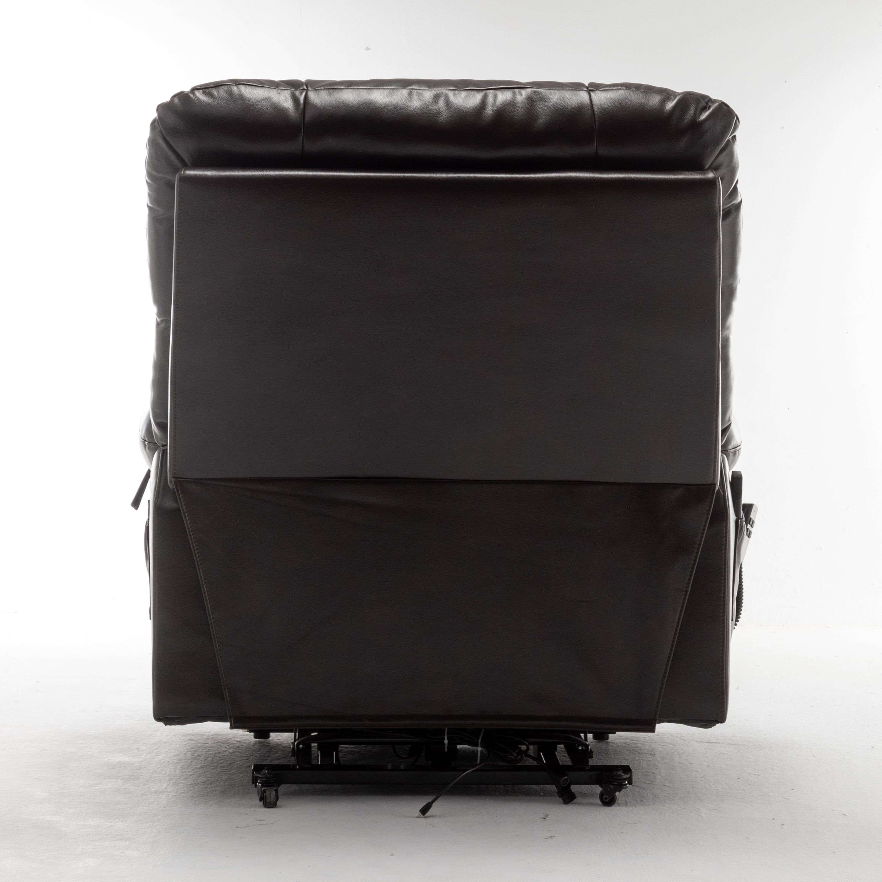 Wine Red High Density Foam Lift Chair for Big and Tall with Heat & Massage, 2 Pockets, 2 Cup Holders, Dual Remote, UL Certified OKIN Motor - Grand Goldman Shop