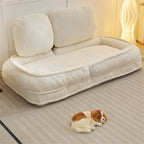 [VIDEO provided] Human Dog Bed ,Lazy Sofa Couch ,5 Adjustable Position,sit,sleep,fold,suit to put in bedroom, living room ,Space Saving Design,White - Grand Goldman Shop