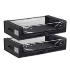 Set of 2 Under-Bed Rolling Storage Container with Transparent Cover, Versatile Space-Saving Design, and Smooth-Glide Multi-Directional Wheels – Ideal for Organizing Clothes, Shoes, and More - Grand Goldman Shop