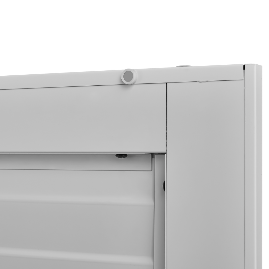 Metal Broom Closet, Garage Storage Cabinet, Tool Chest Bathroom Cabinet with Locking Doors and Wheels, Tall Utility Cabinet w