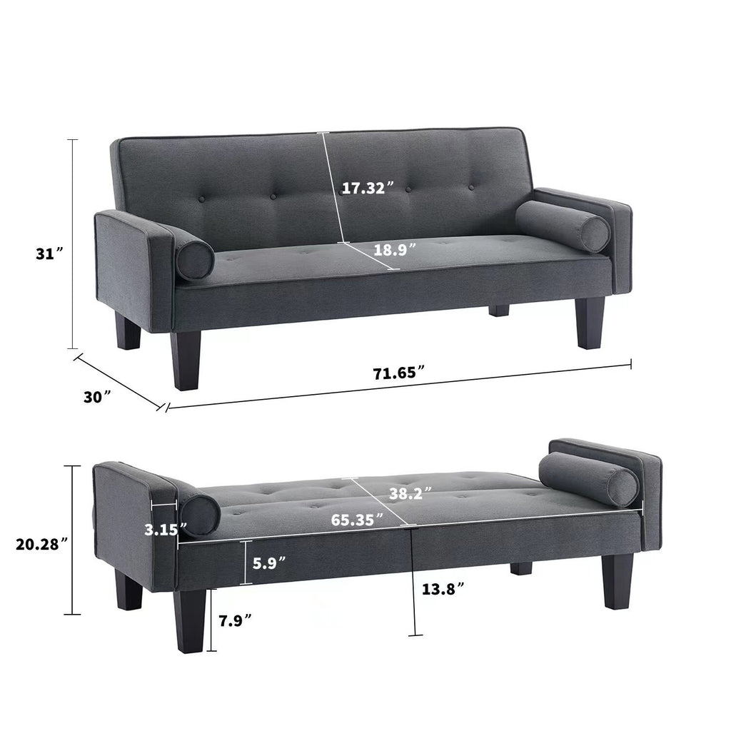 MEGA fabric sofa, medieval love seat sofa furniture, with pillows, living room button tufted sofa, pull point design - Grand Goldman Shop