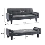 MEGA fabric sofa, medieval love seat sofa furniture, with pillows, living room button tufted sofa, pull point design - Grand Goldman Shop