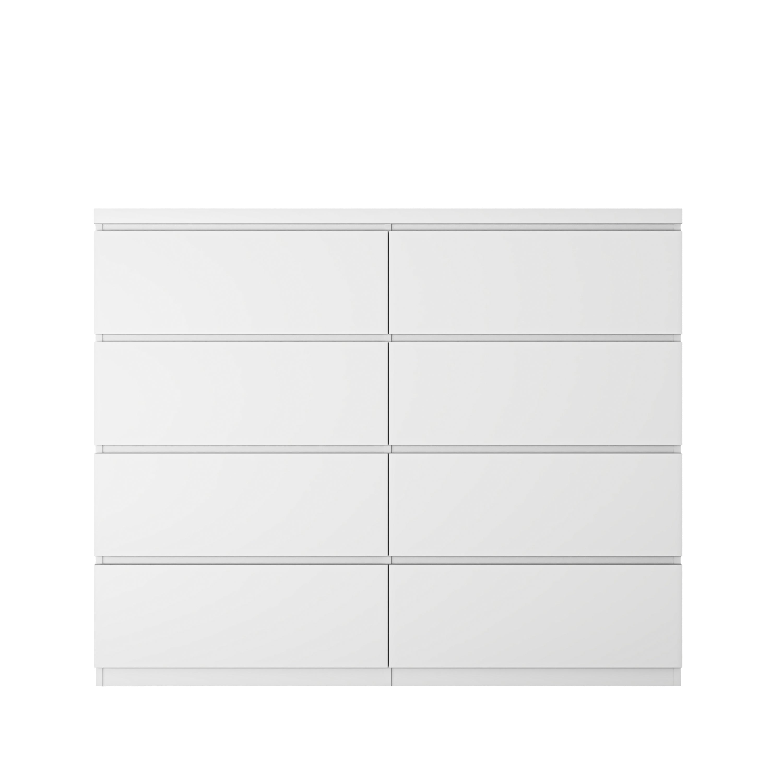 8 Drawers Dresser for Bedroom, Wood Bedroom Dresser Modern Drawer Chest, 8 Chest of Drawer, Tall Dresser for Closet, Dressers Organizer for Living Room, Closet, White - Grand Goldman Shop