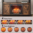 23 inch Infrared  heating electric fireplace insert, with log set & realistic flame, remote control with timer, overheating protection - Grand Goldman Shop