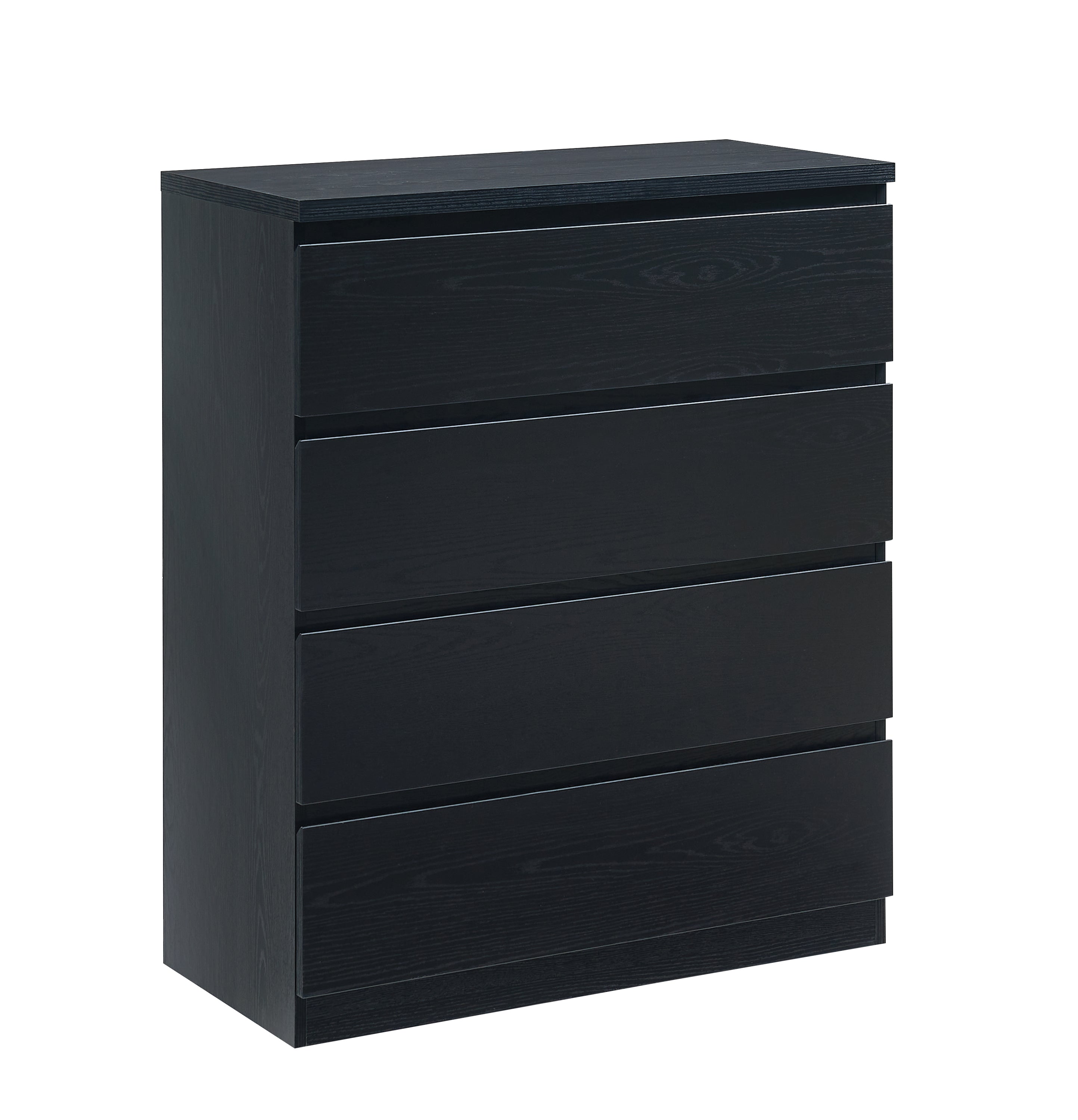 4 Drawer Dresser,Modern Storage Chest of Drawers,31.5In Black Dresser for Closet with Handle-Free Design, Closet Chests Organizer for Bedroom, Living Room,Black - Grand Goldman Shop
