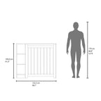 Radiator Cover Cabinet Joseph with Slatted Frame and 3 Shelves, Decorative Heater Cover, Modern Furniture Accent, Walnaut - Grand Goldman Shop