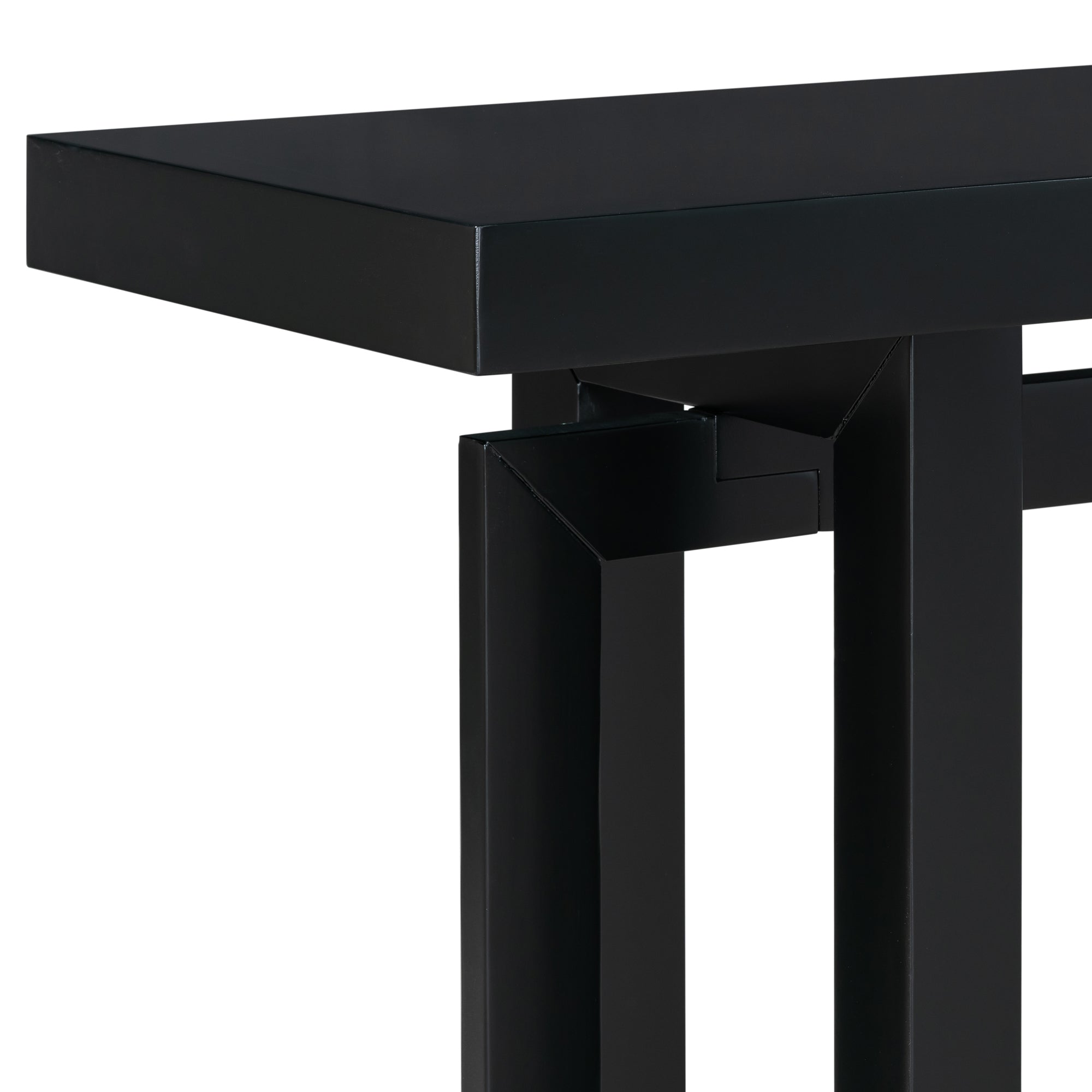 U_STYLE 59.1'' Painted Entryway Table with Pine Veneer,Unique Triple Rectangle Design Console Table with Thick Pine Wood Legs,Extra Long Sofa Table Versatile for Hallway, Living Room,Kitchen - Grand Goldman Shop