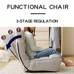 Adjustable Gray Metal Reclining Chair for Living Room and Balcony - Grand Goldman Shop