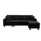 MEGA right sectional sofa with footrest, convertible corner sofa with armrest storage, living room and apartment sectional sofa, right chaise longue and grey - Grand Goldman Shop