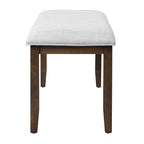 Upholstered Bench for Bedroom End of Bed,38-inch Entryway Bench for Living Room,Dining Bench with Padded Seat and Solid Wood Leg for Kitchen Bedroom,Indoor and Hallway (Bench, Beige+Brown) - Grand Goldman Shop
