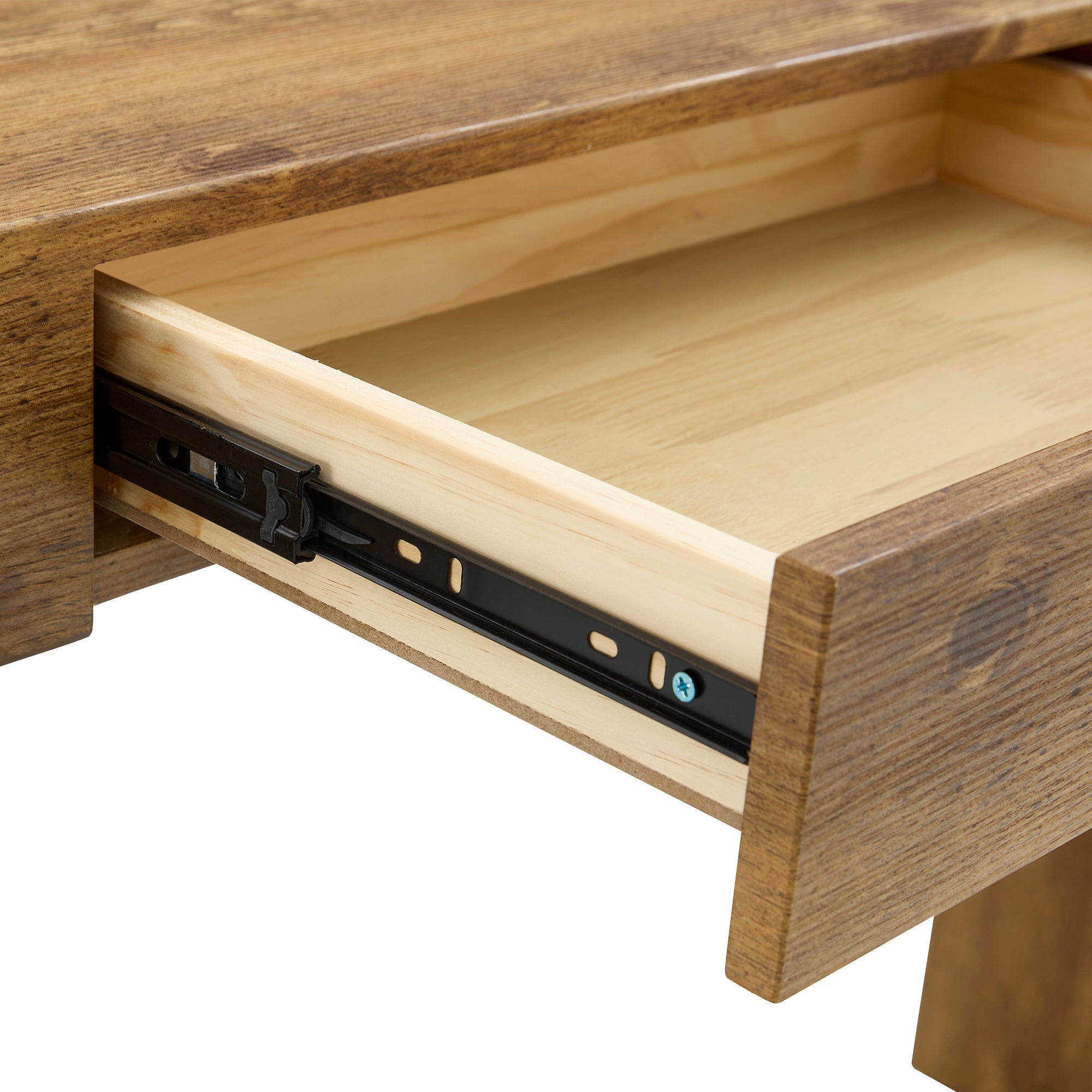 Elegant Natural Wood Grain Bar Table-50 Inches Long, a Practical Choice for Modern Homes.Wood Grain Texture Sticker,Equipped With Two Drawers.Serving As A Bar Table Or A Desk. - Grand Goldman Shop