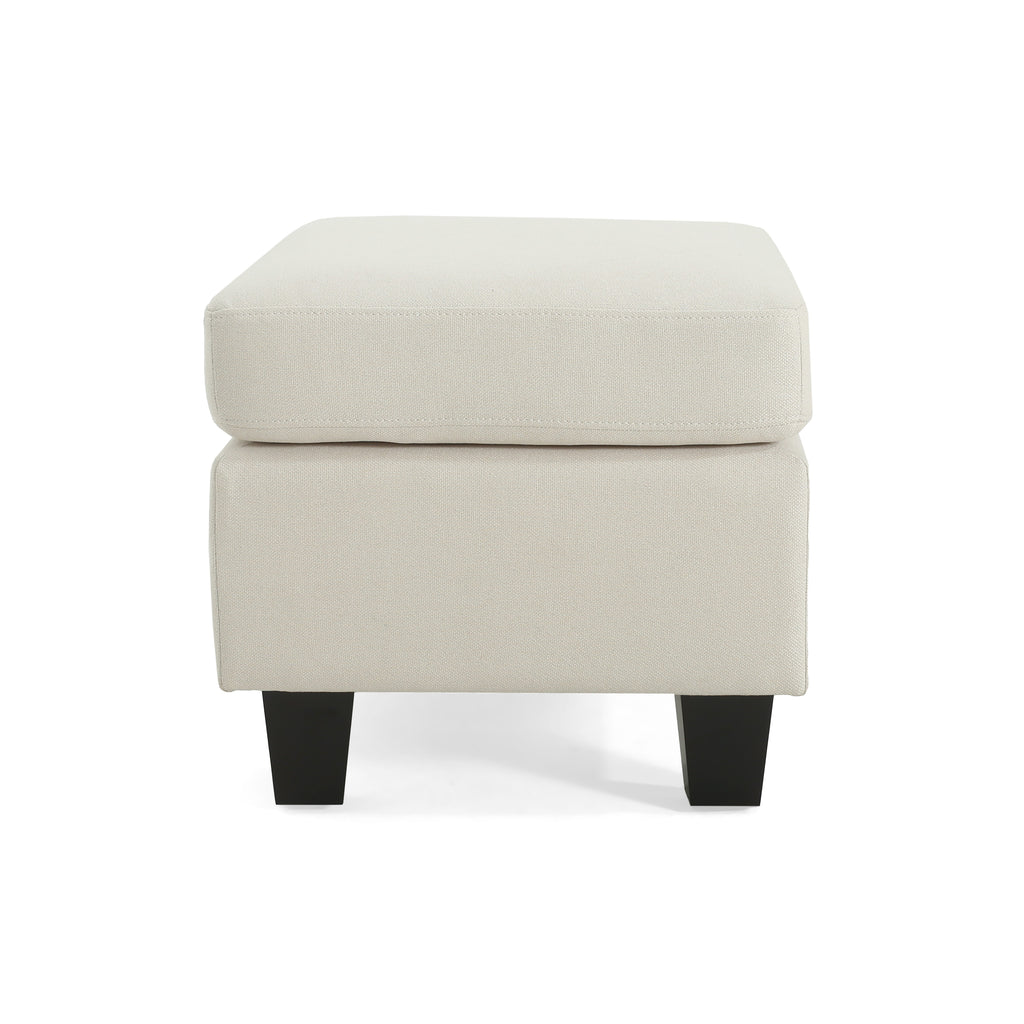 Upholstered Ottoman, Beige - Grand Goldman Shop