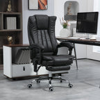 Vinsetto Microfiber Office Chair, High Back Computer Chair with 6 Point Massage, Heat, Adjustable Height and Retractable Foot