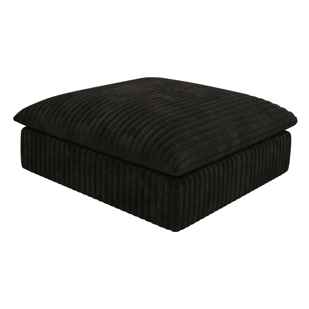 Cloud Sofa,Corduroy Fabric,Deep Seat Couches,Double-layer design,Removable Cushion,No Assembly, DIY Combination for Living room, Bedroom,Conference room ,Apartment,Black - Grand Goldman Shop