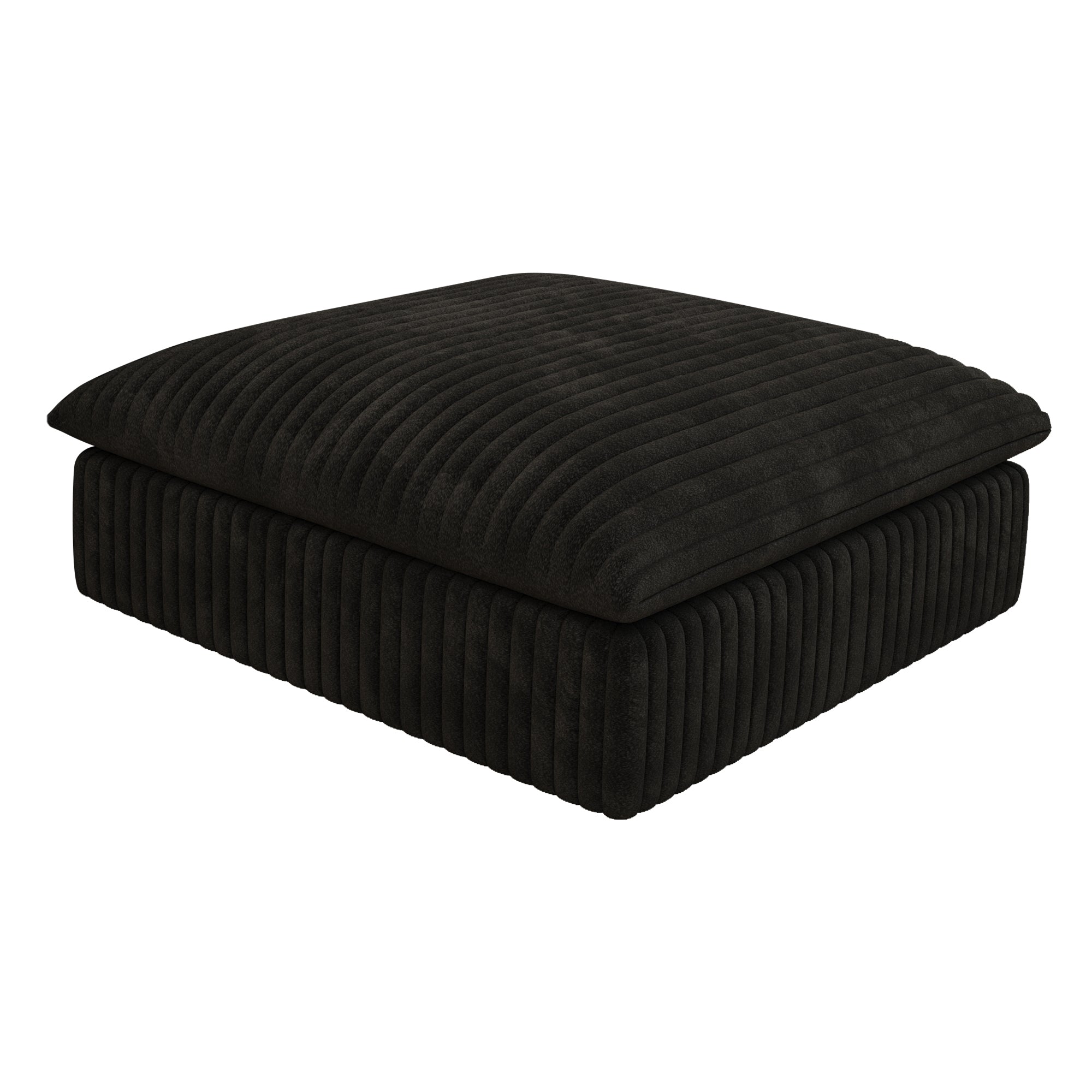 Cloud Sofa,Corduroy Fabric,Deep Seat Couches,Double-layer design,Removable Cushion,No Assembly, DIY Combination for Living room, Bedroom,Conference room ,Apartment,Black - Grand Goldman Shop