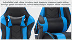 Gaming Chair with Footrest, Ergonomic Computer Chair with Headrest and Lumbar Support, Breathable Material Height Adjustable 