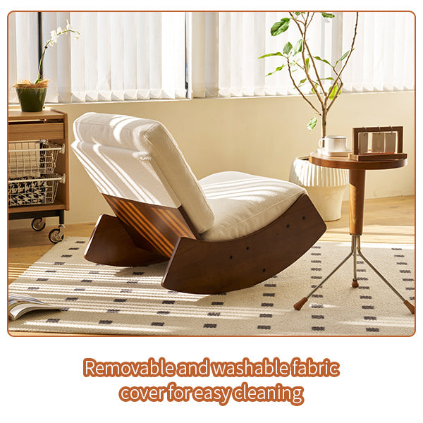 Comfortable Glider Rocking Chair, High-Quality Upholstery Glider Chair, Solid Wood Frame, Perfect for Multiple Settings Accent Reading Chair for Bedroom,Living Room,Set of 2 - Grand Goldman Shop